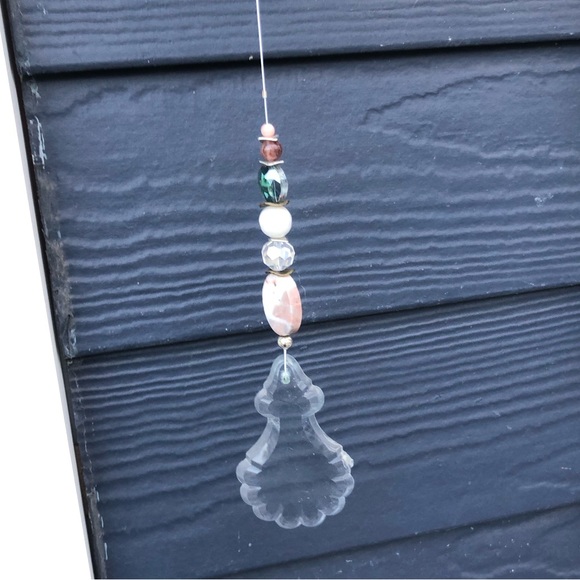 Pink Agate Crystal Suncatcher - Picture 3 of 7